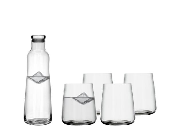 Lyngby Glas Krystal Zero Karaffelsæt 5 dele Klar