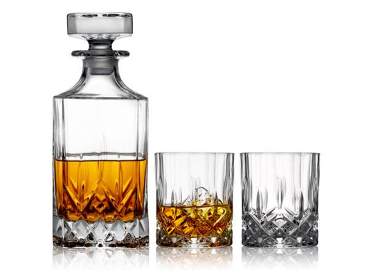 Lyngby Glas Krystal Whiskysæt 3 dele Klar