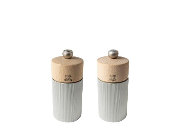 Peugeot Salt- og peberkværnsæt 12 cm i bøg og grå aluminium, Line