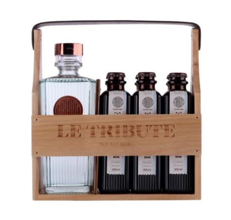 Le Tribute 43% 70 cl. i gavekasse m. 6 Le Tribute Tonic