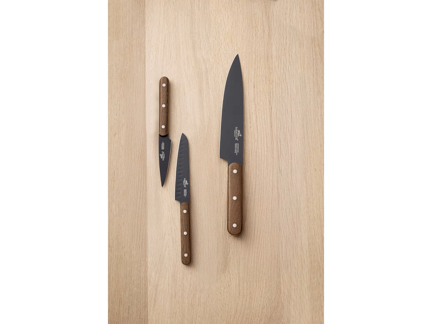 Lion Sabatier International Phenix Walnut Knivsæt 3 dele Sort/Træ