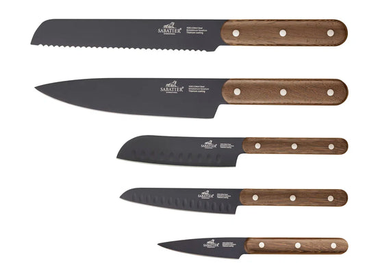 Lion Sabatier International Phenix Walnut Knivsæt 5 dele Sort/Træ