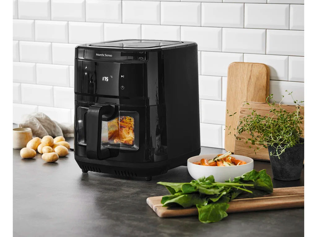 Nordic Sense Airfryer 9 liter 2000 watt sort