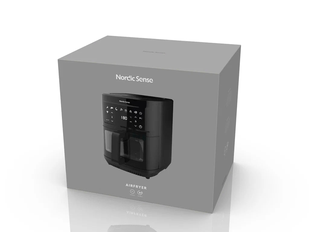 Nordic Sense Airfryer 9 liter 2000 watt sort