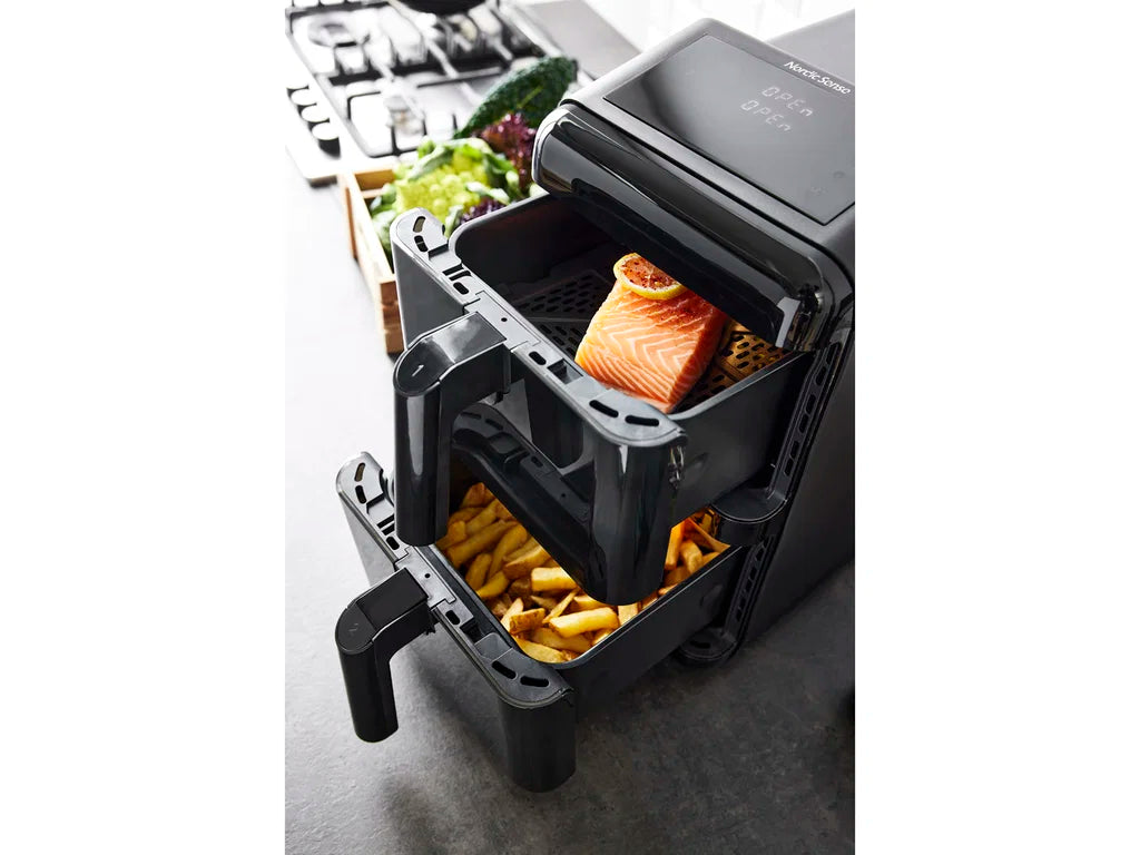 Nordic Sense Airfryer Double Stack 11,6 liter 2900 watt sort