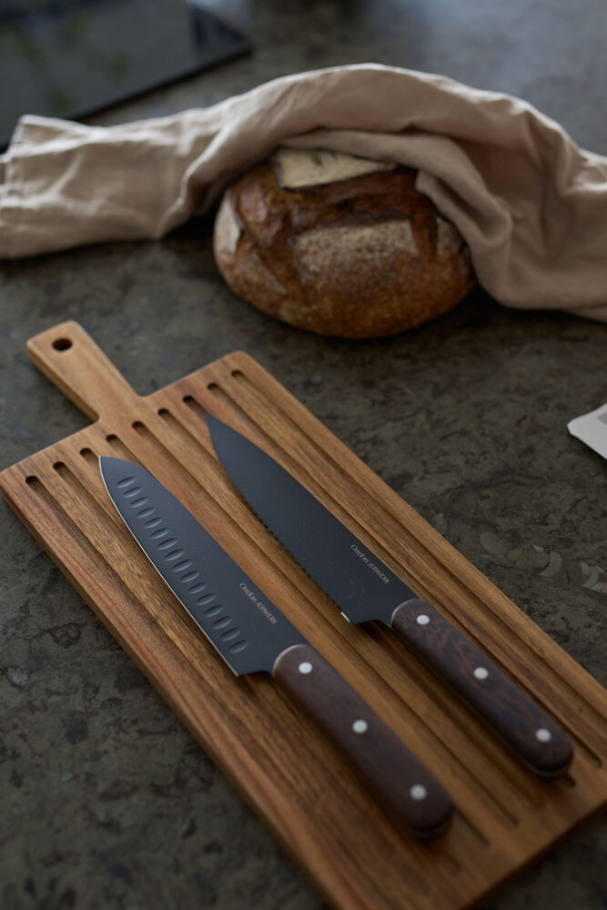 Orrefors Jernverk Blacksmith knive med skærebræt – 2-pak