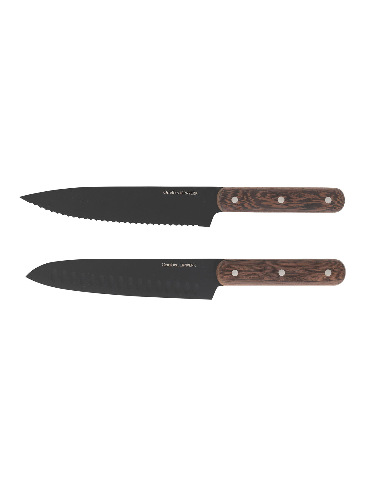 Orrefors Jernverk Blacksmith knive med skærebræt – 2-pak
