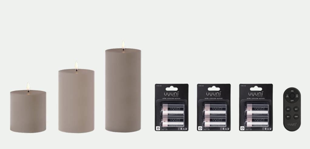 Outdoor LED-bloklys – Sandstone, 3 størrelser