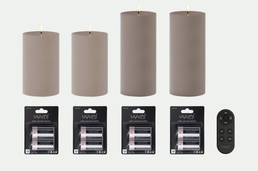 Outdoor LED-bloklys – Sandstone, 4 stk.