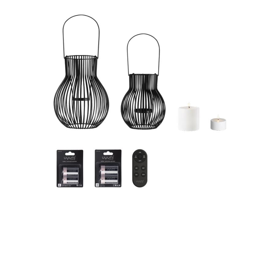 UPSIDE DOWN LED-lyspakke – sort