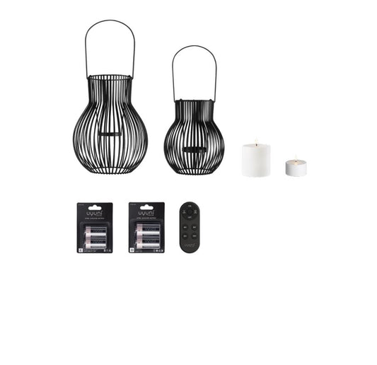UPSIDE DOWN LED-lyspakke – sort