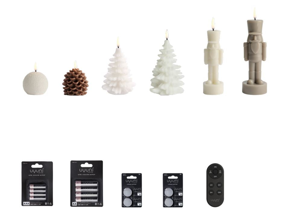 LED julelys sæt – Nutcracker, juletræ og grankogle